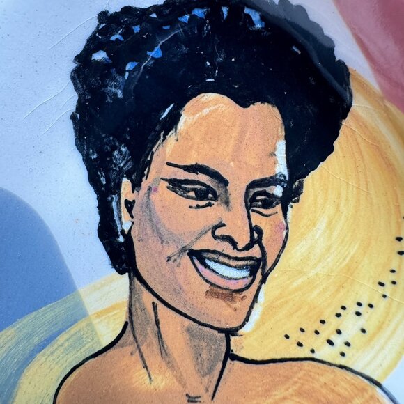 Décor Australia Fiji Ceramic Triangular Dish Ashtray Abstract Art Plate Vtg 2 - Picture 2 of 7